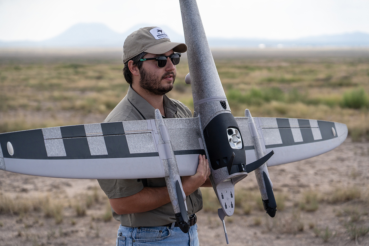 Master's Student with Drone Master's Student with Drone